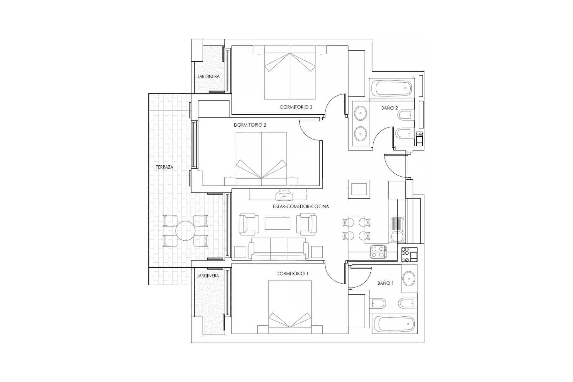 New Build - Apartment -
Vera - Puerto del Rey