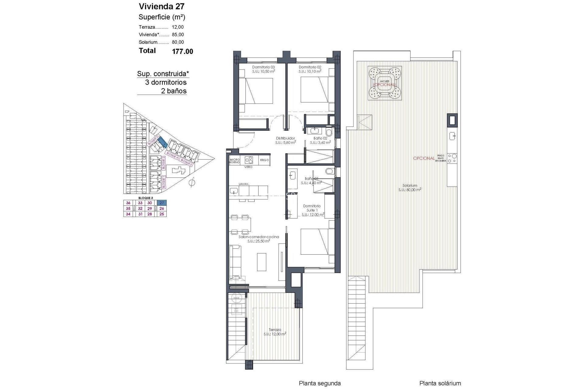 Nouvelle construction - Penthouse -
Los Alcazares - Serena Golf