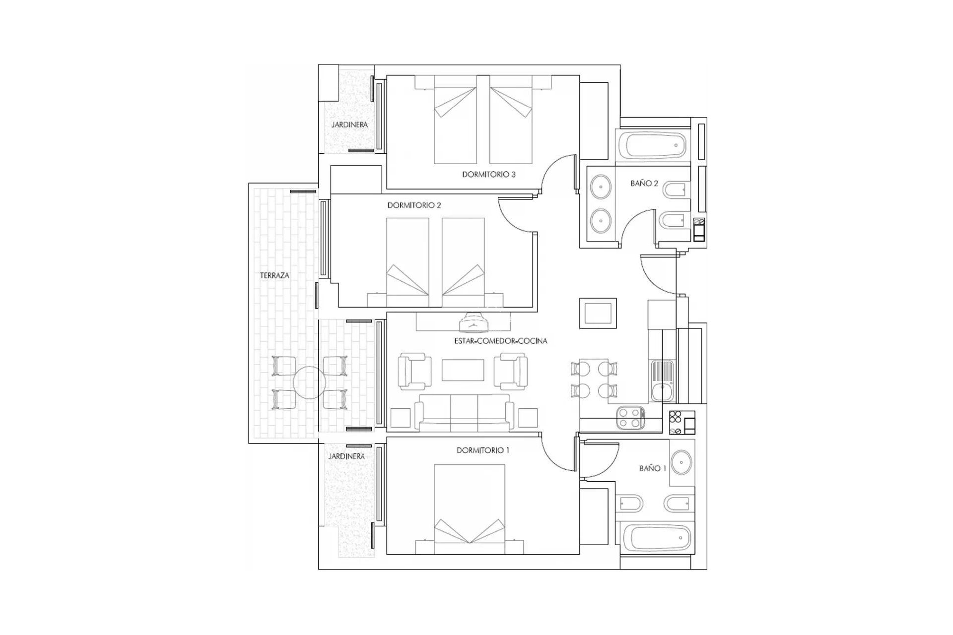 Nouvelle construction - Penthouse -
Vera - Puerto del Rey
