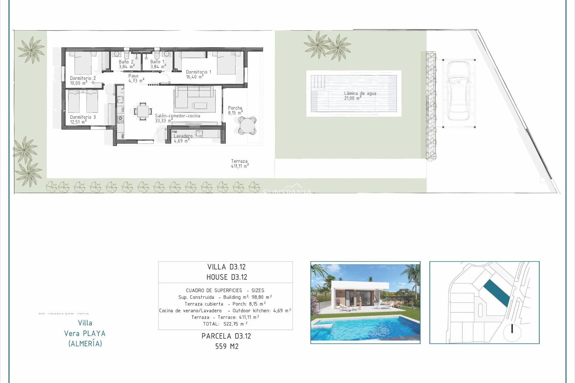 Obra nueva - Chalet -
Vera - Pueblo Salinas