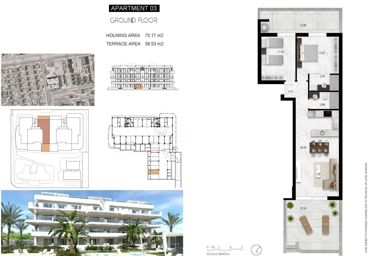 Obra nueva - Piso -
Orihuela Costa - Lomas de Cabo Roig