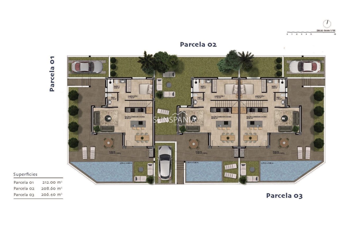 Obra nueva - Chalet -
Dolores - polideportivo