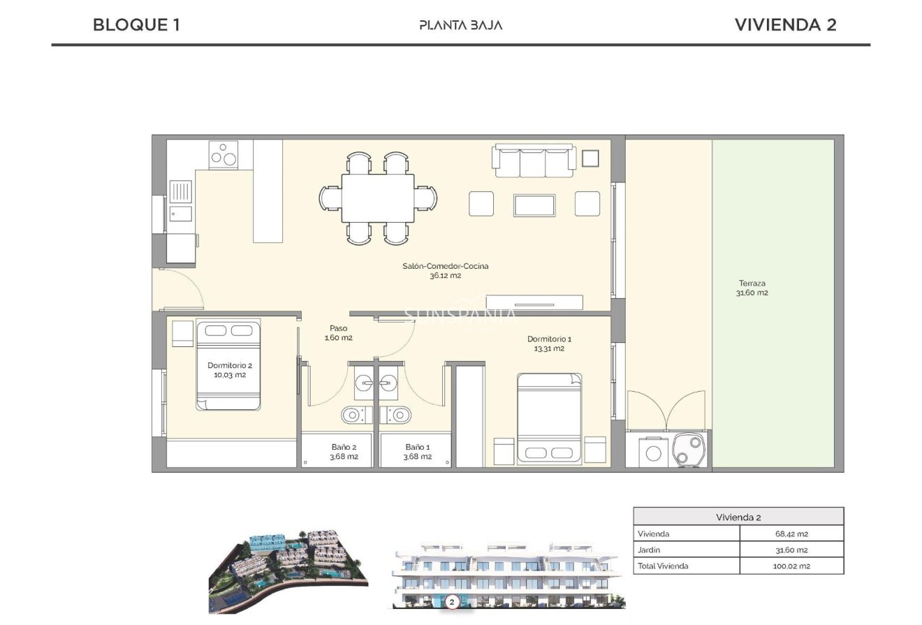 New Build - Apartment -
Finestrat - Golf Piug Campana