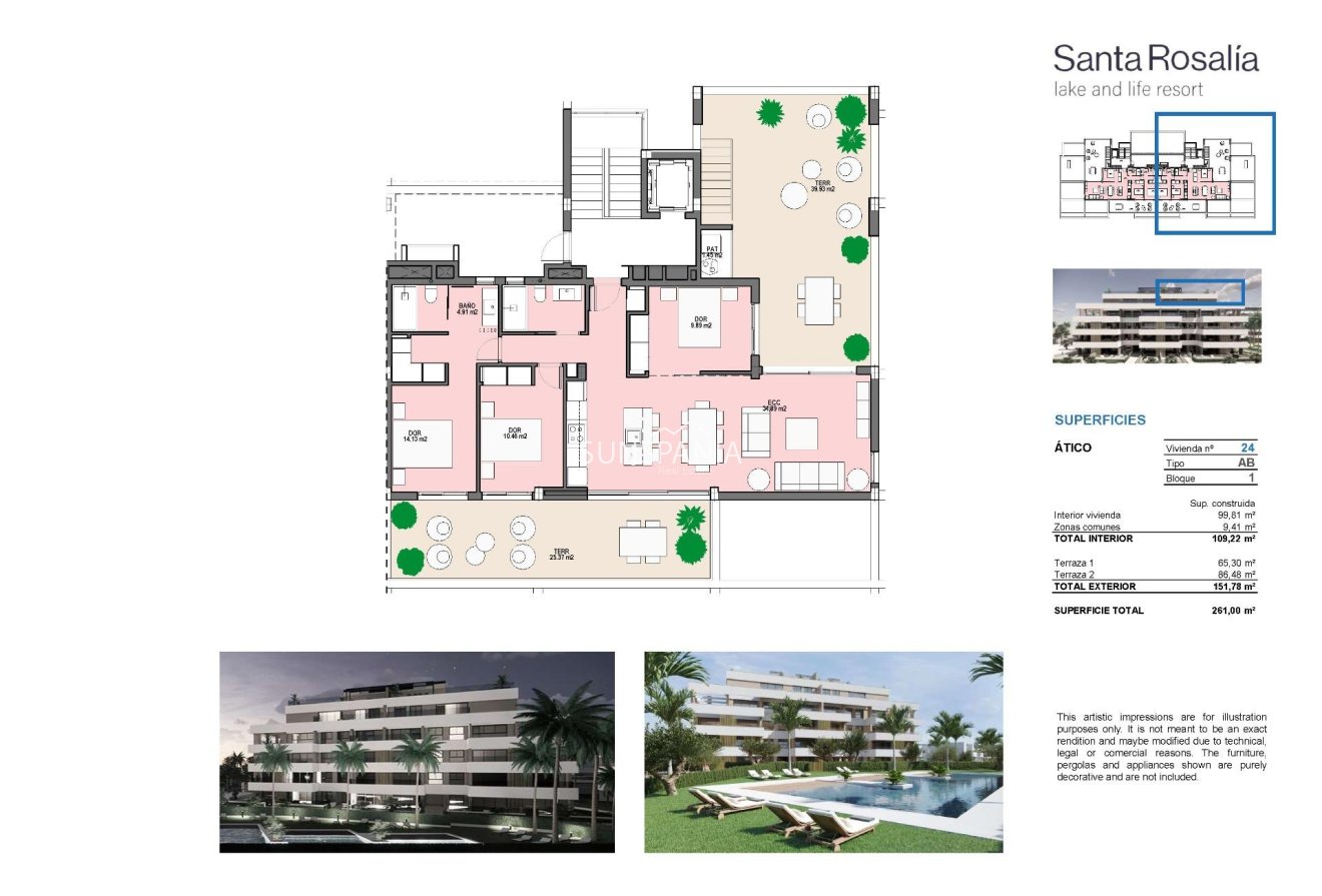 Obra nueva - Apartamento / piso -
Torre Pacheco - Santa Rosalia Lake And Life Resort