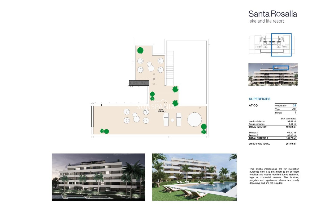 Obra nueva - Apartamento / piso -
Torre Pacheco - Santa Rosalia Lake And Life Resort