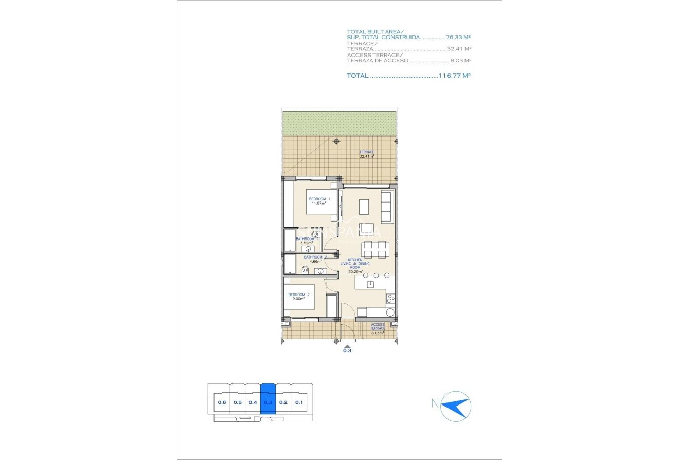 New Build - Apartment / flat -
Los Alcazares - Serena Golf