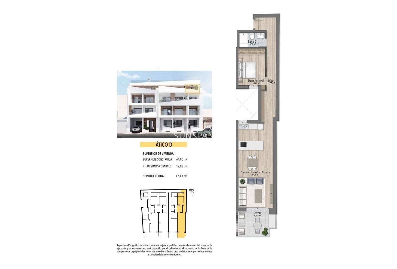 Obra nueva - Apartamento / piso -
Torrevieja - Playa del Cura