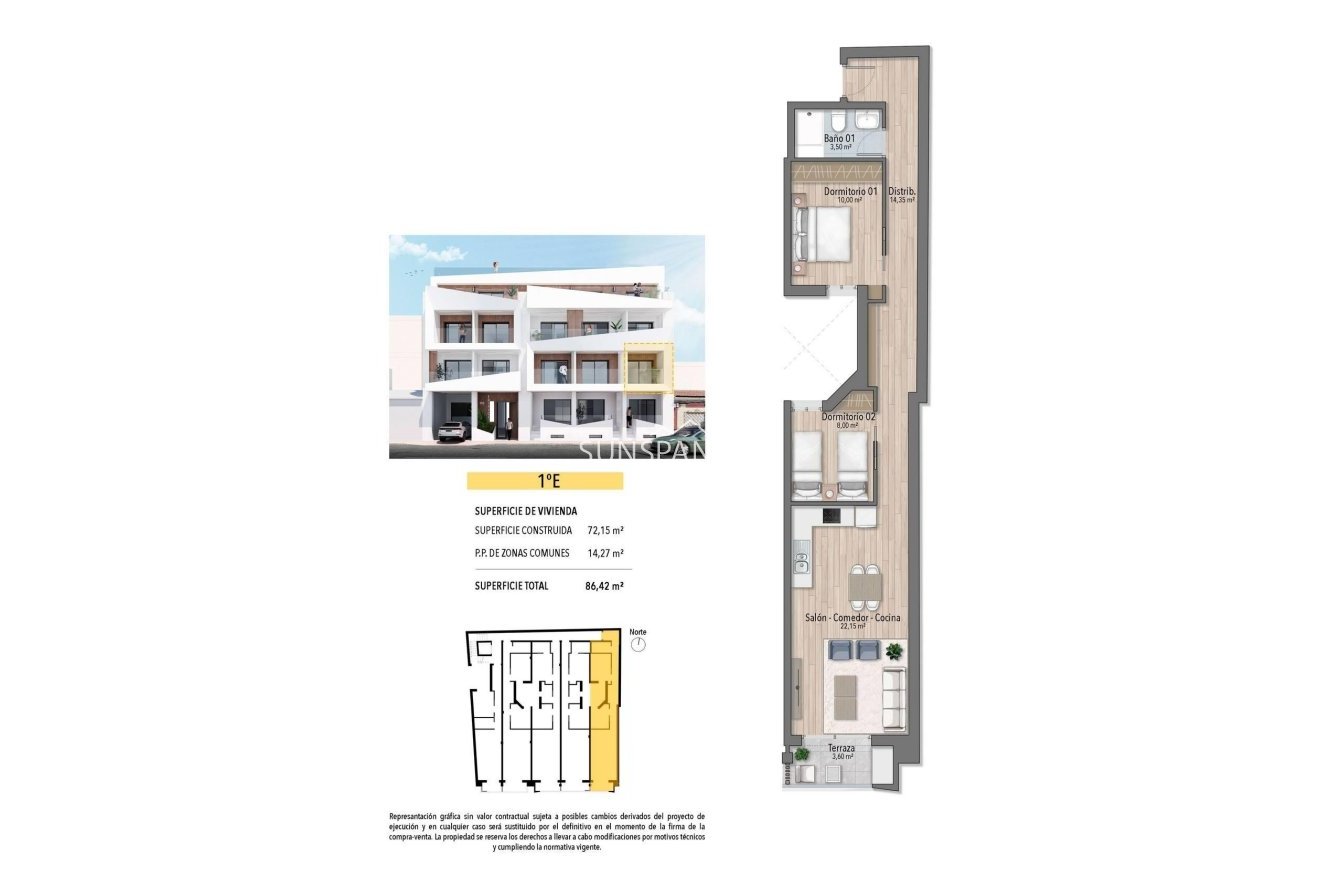 Obra nueva - Apartamento / piso -
Torrevieja - Playa del Cura