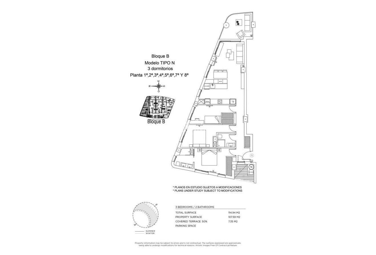 Obra nueva - Apartamento / piso -
La Manga del Mar Menor - 1ª Linea Del Mar Mediterraneo