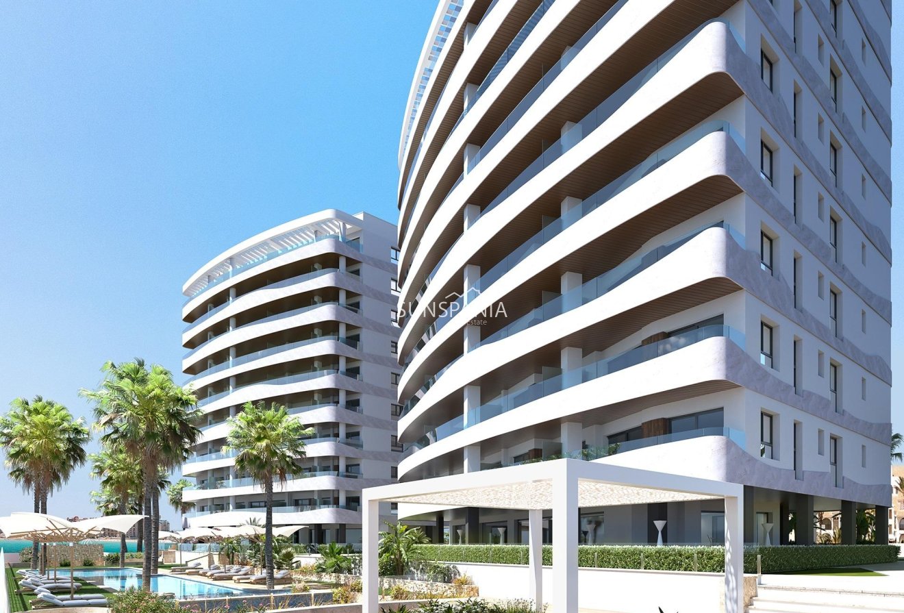 Obra nueva - Apartamento / piso -
La Manga del Mar Menor - 1ª Linea Del Mar Mediterraneo