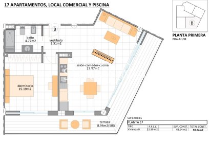 Nouvelle construction - Appartement -
San Pedro del Pinatar - Lo Pagan