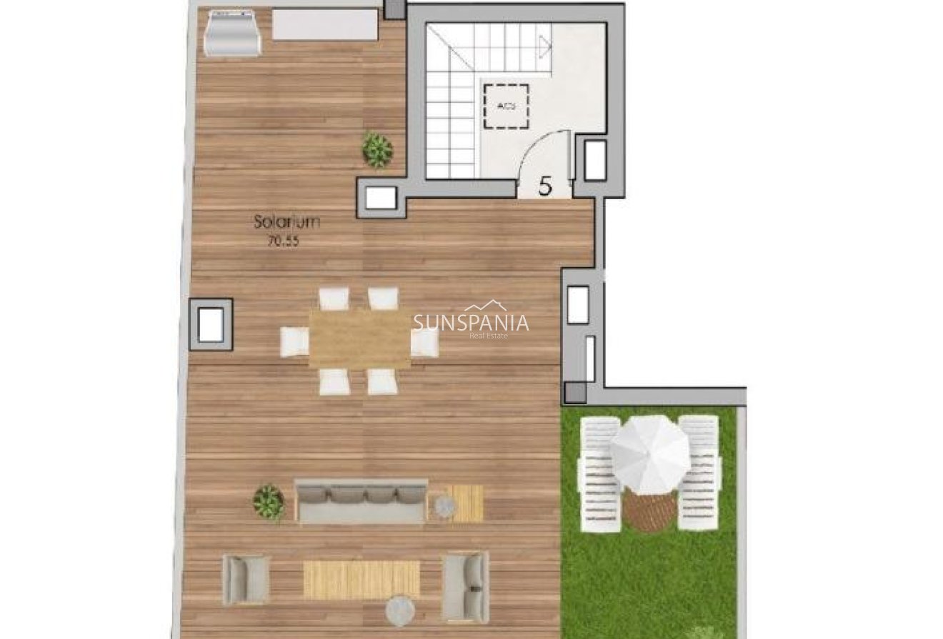Obra nueva - Ático -
Santa Pola - Estacion de autobuses