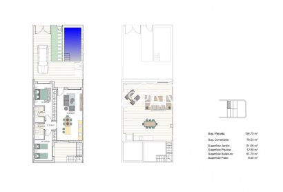 Obra nueva - Adosado -
San Javier - Parque del doce
