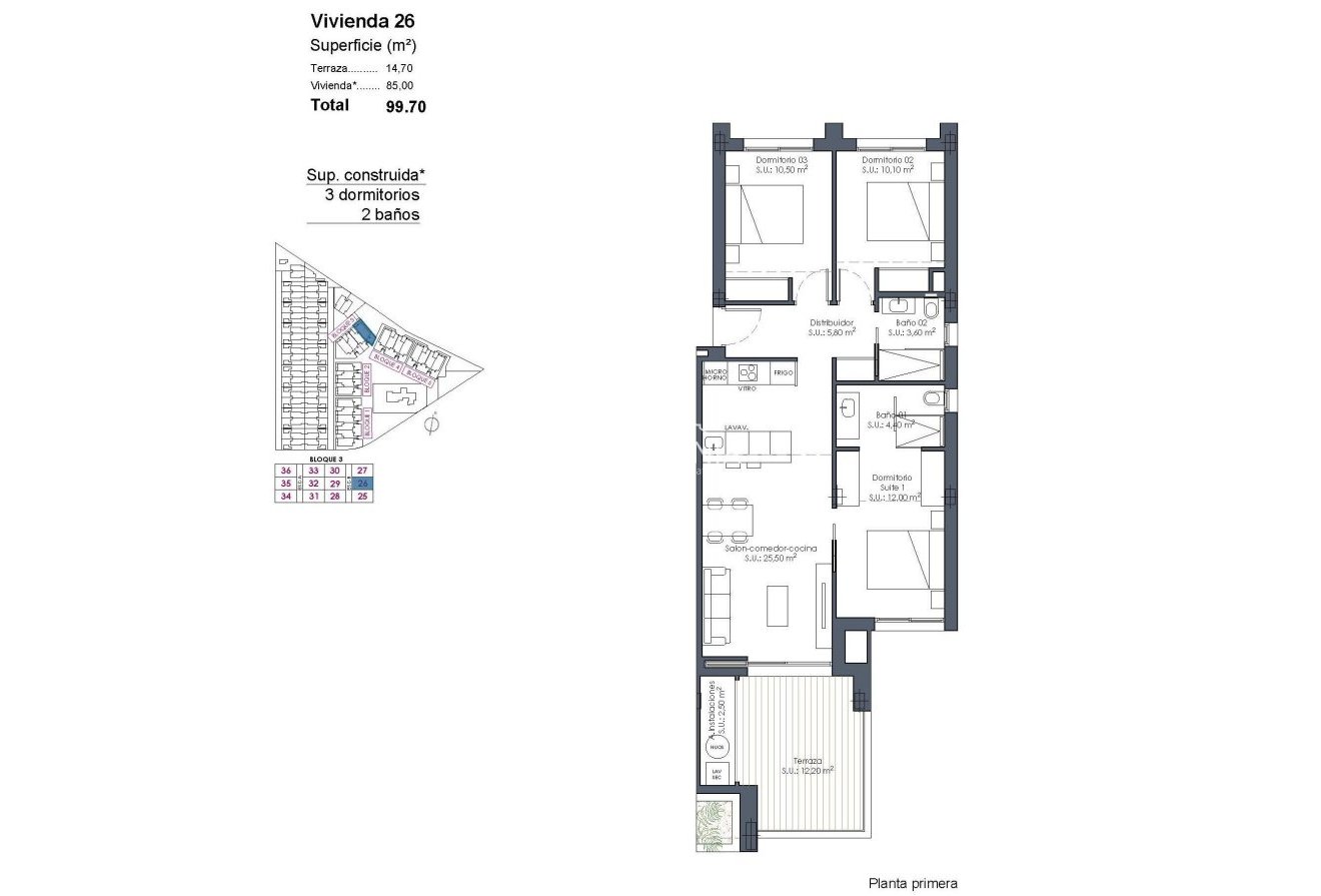 Obra nueva - Piso -
Los Alcazares - Serena Golf
