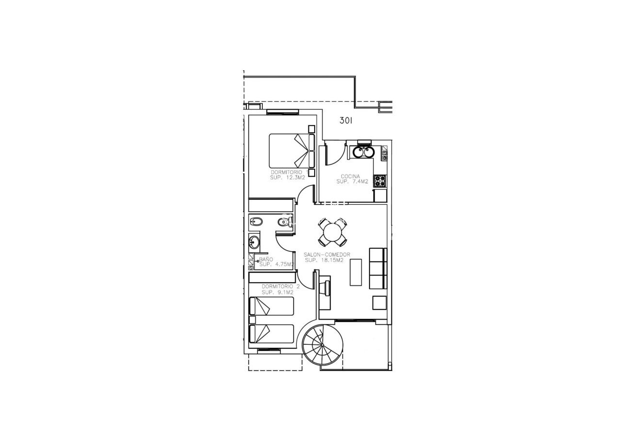 Obra nueva - Ático -
Aguilas - Collados
