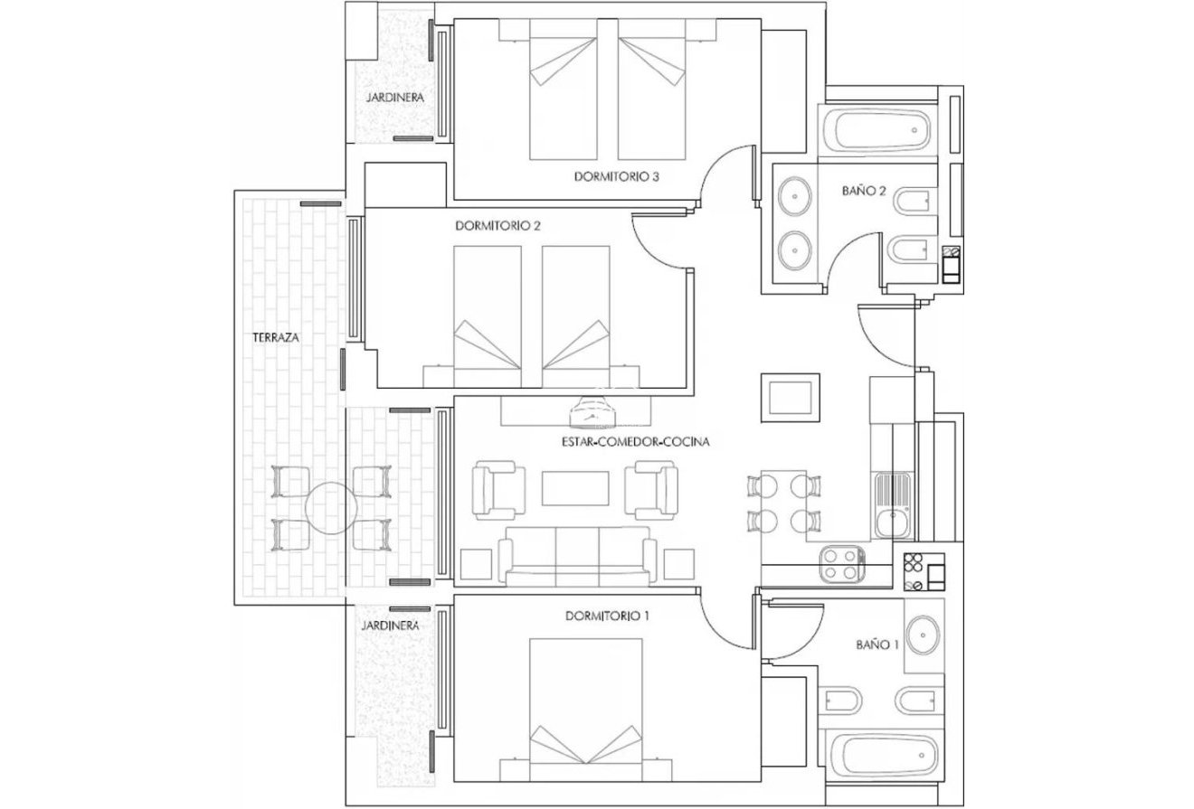 Obra nueva - Ático -
Vera - Puerto del Rey