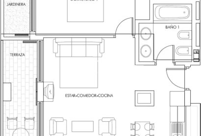 Obra nueva - Piso -
Vera - Puerto del Rey