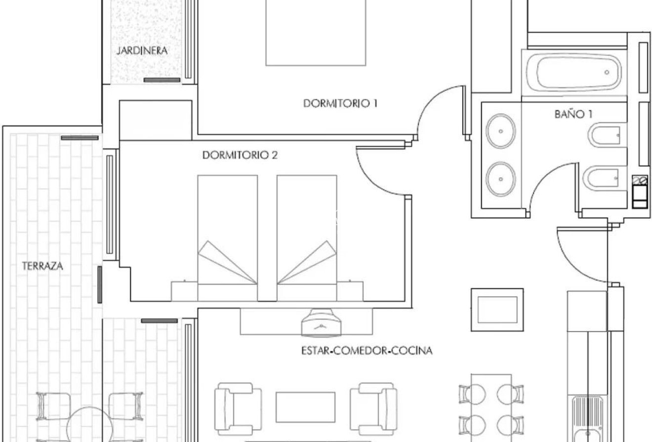 Obra nueva - Piso -
Vera - Puerto del Rey