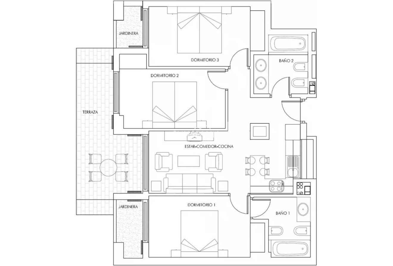 Obra nueva - Piso -
Vera - Puerto del Rey
