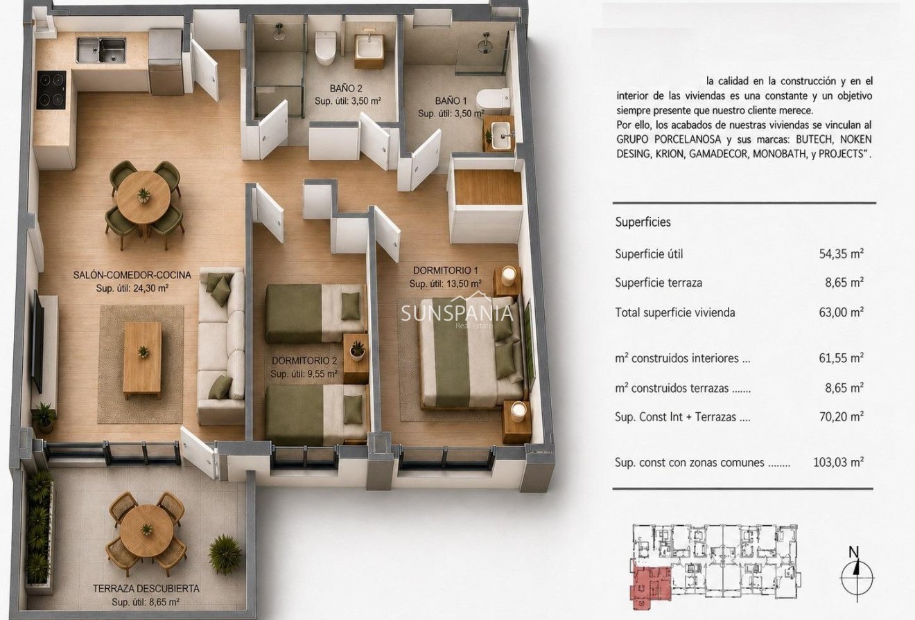 Obra nueva - Piso -
Villajoyosa - Cala de Finestrat